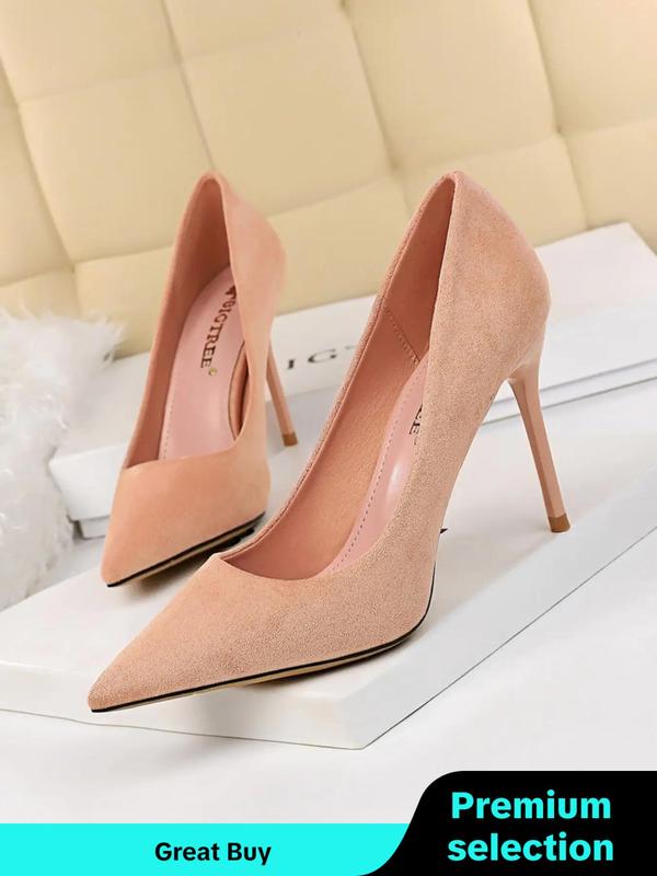 Women's Fashionable Solid Color Stiletto Heels, Elegant Pointed Toe High Heels for Party, Daily Clothing Decor for Women & Girls