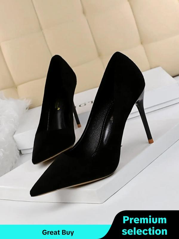 Women's Fashionable Solid Color Stiletto Heels, Elegant Pointed Toe High Heels for Party, Daily Clothing Decor for Women & Girls