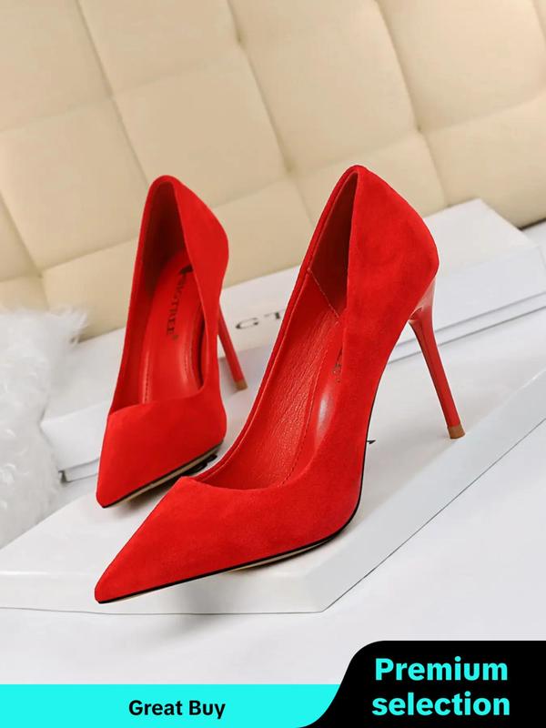 Women's Fashionable Solid Color Stiletto Heels, Elegant Pointed Toe High Heels for Party, Daily Clothing Decor for Women & Girls