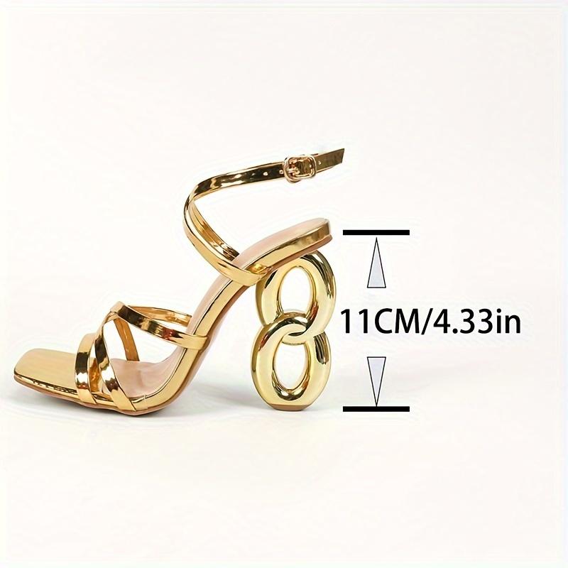 Elegant Women's High Heel Sandals - Chic Square Open Toe with Stylish Buckle Strap - Perfect for Evening Wear & Special Occasions