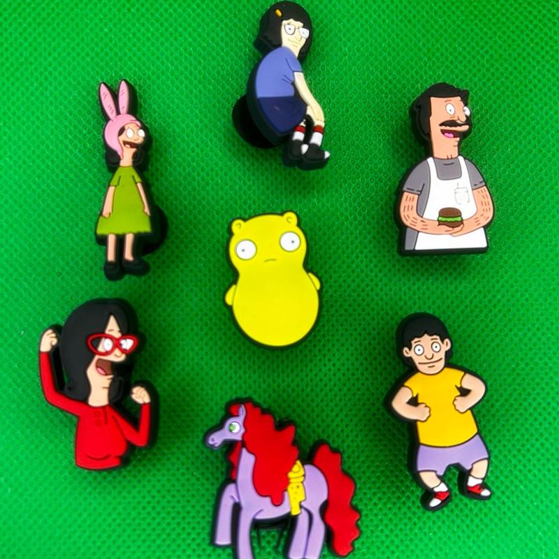 Bob’s Burgers Croc Shoe Charm Decor Collection Footwear Comfort crocs jibbitz custom jibbit shoe fit--=%2=- diy=%2=----=%2=- accessory=%2=-- accessory decoration cute cartoon women luxury brown 4K Camera halloween fashionable novelty cute butterfly