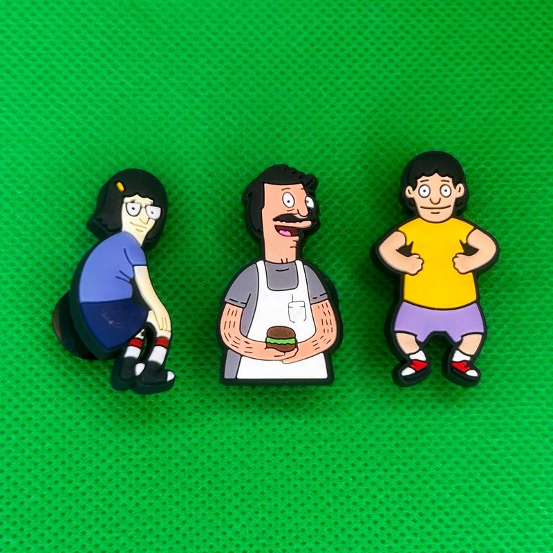 Bob’s Burgers Croc Shoe Charm Decor Collection Footwear Comfort crocs jibbitz custom jibbit shoe fit--=%2=- diy=%2=----=%2=- accessory=%2=-- accessory decoration cute cartoon women luxury brown 4K Camera halloween fashionable novelty cute butterfly