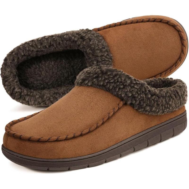 ULTRAIDEAS Men's Nealon Moccasin Clog Slipper, Slip on Indoor Outdoor House Shoes Walking Shoes Boy Comfort Flipflop Footwear Classic