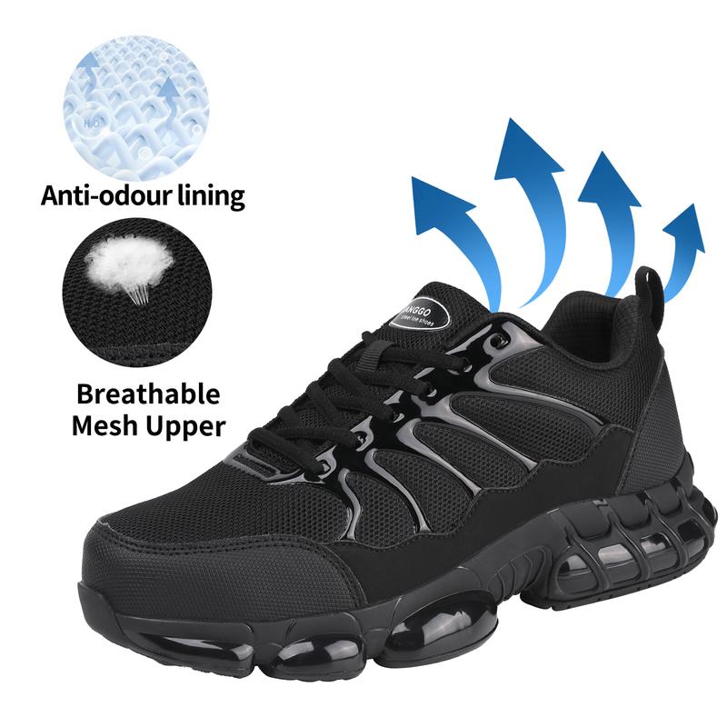 Sporty casual lightweight steel toe caps, anti-smash and anti-puncture, comfortable work safety labor shoes