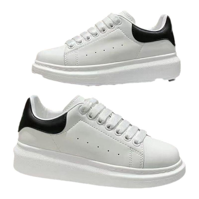 Popular McQueen White Shoes [Factory Direct Sales 100% Genuine Leather] Couple Student All-Match Fashion Sports Casual Shoes