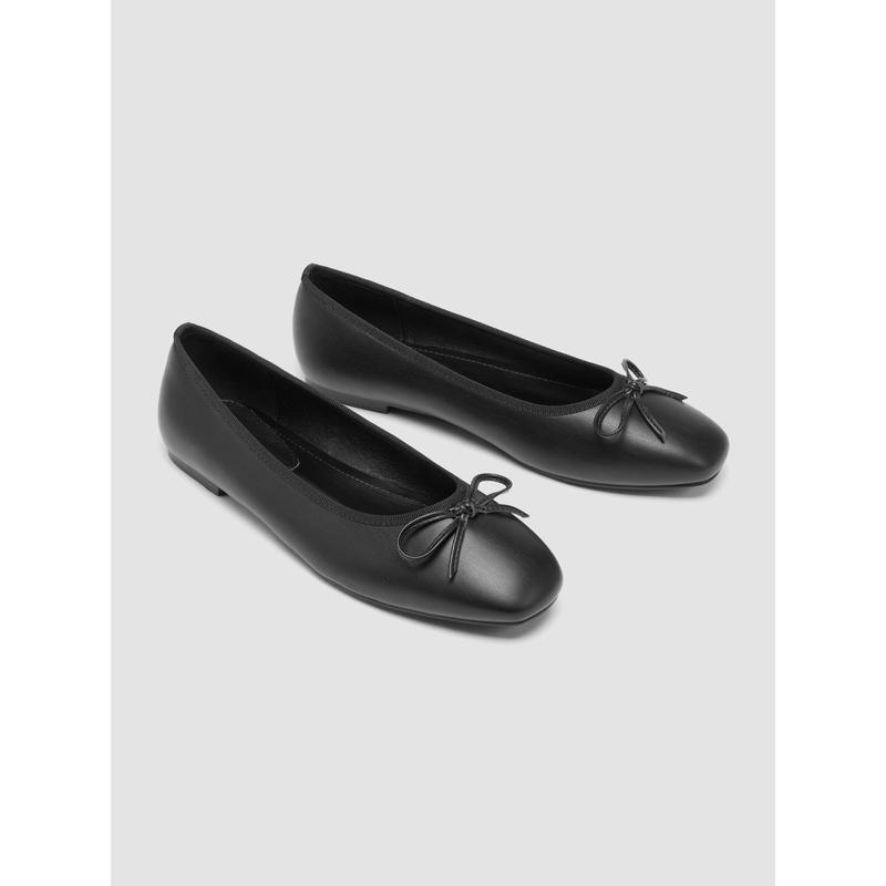 Cider [size 6-11] RECYCLED LEATHER BOWKNOT BALLET FLATS