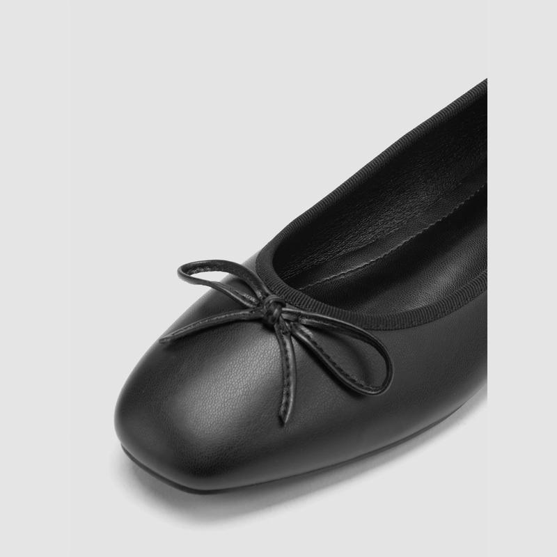 Cider [size 6-11] RECYCLED LEATHER BOWKNOT BALLET FLATS