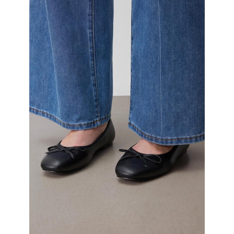 Cider [size 6-11] RECYCLED LEATHER BOWKNOT BALLET FLATS