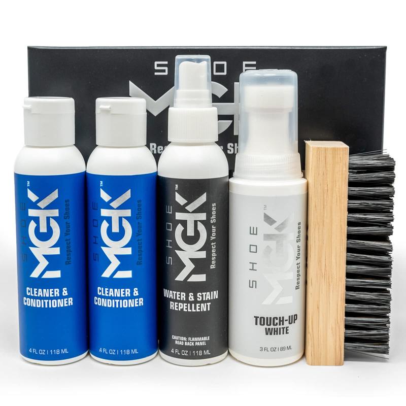 SHOE MGK MVP Shoe Cleaner Kit Shoe Cleaner & Conditioner, Water & Stain Repellent, White Touch Up & Brush