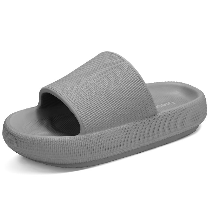 Women Men Cloud Slippers Non-Slip Cushioned Pillow Sandals with Thick Sole for Shower Bathroom Indoor Use