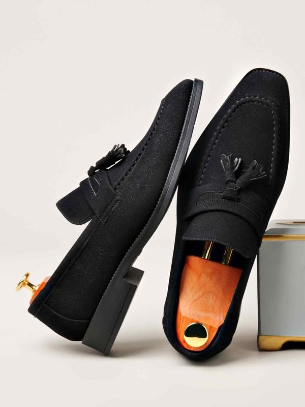 Men's Business Formal Tassel Decor Loafers, Casual Comfortable Slip-on Shoes for Party, Daily Clothing Decor, Trendy All-match & Exquisite Shoes for Gift