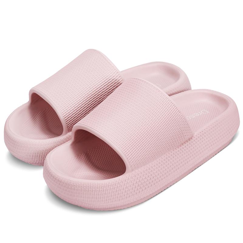 Women Men Cloud Slippers Non-Slip Cushioned Pillow Sandals with Thick Sole for Shower Bathroom Indoor Use