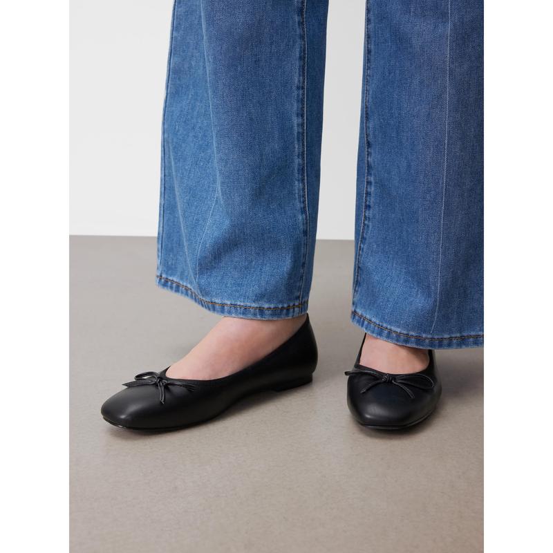 Cider [size 6-11] RECYCLED LEATHER BOWKNOT BALLET FLATS