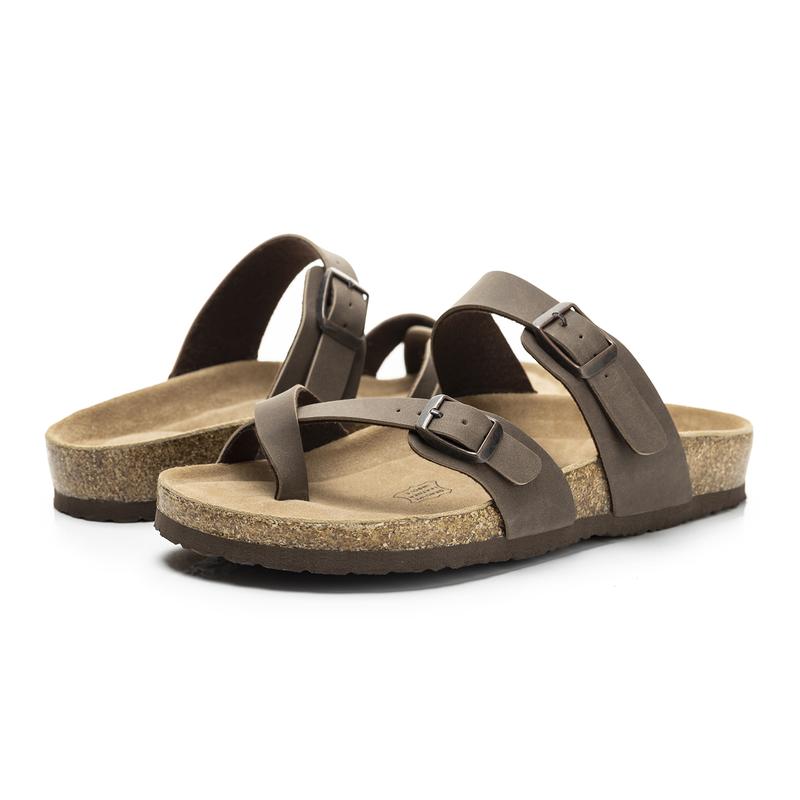 Womens Leather Slide Sandals with Comfort Cork Footbed free sample shoes Footwear Summer