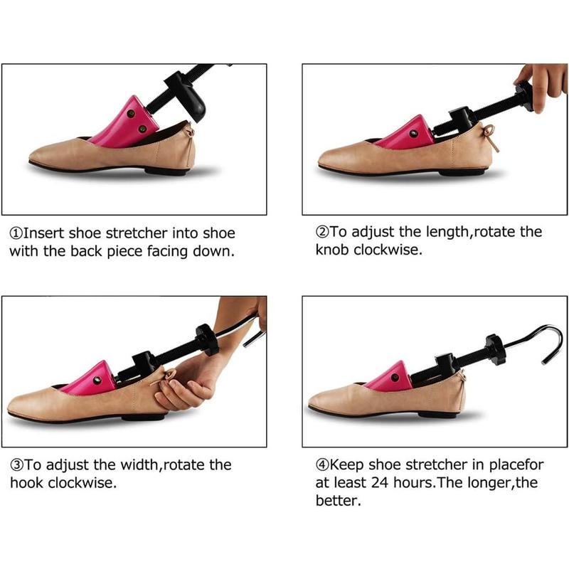 Shoe Stretcher Shoe Trees, Adjustable Length & Width for Men and Women Footwear Leather