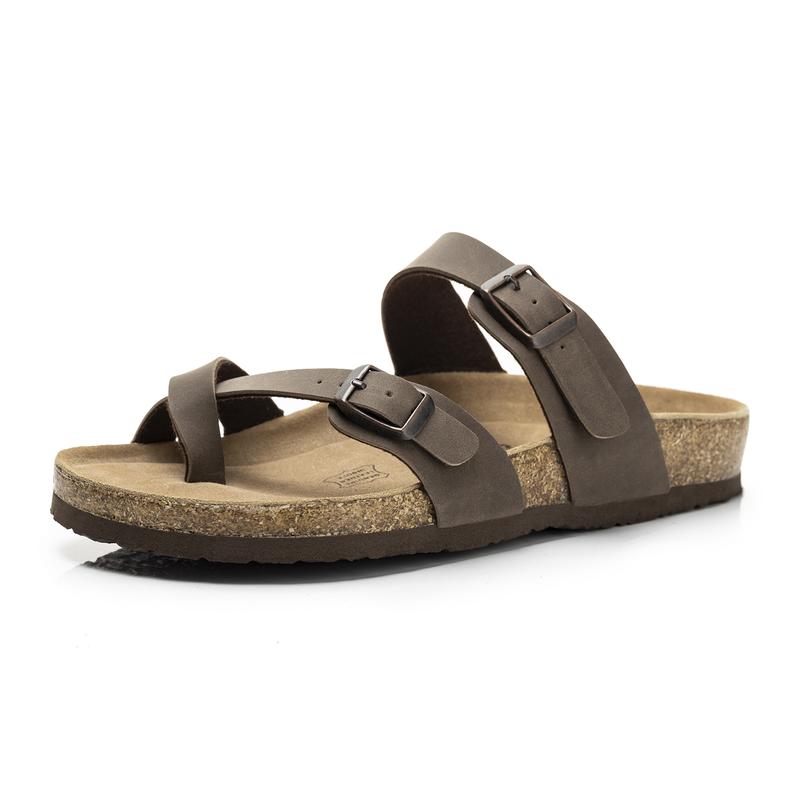 Womens Leather Slide Sandals with Comfort Cork Footbed free sample shoes Footwear Summer