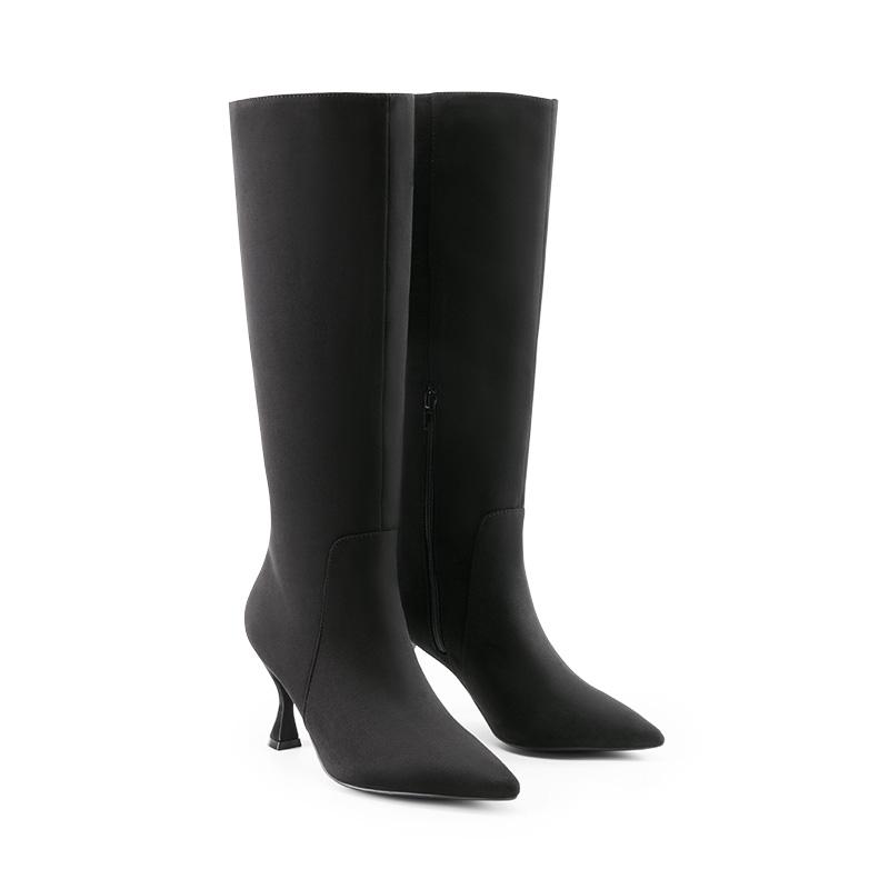 DREAM PAIRS Pointed Toe Stiletto Knee-high Boots