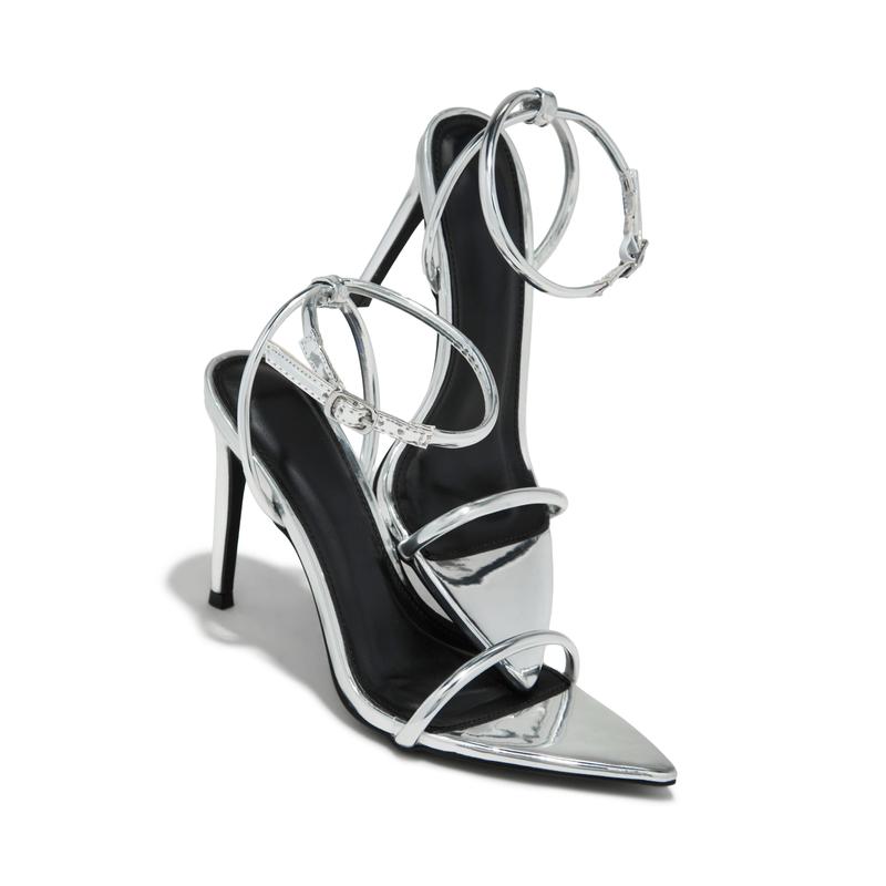 Anezia Single Sole High Heels - Silver