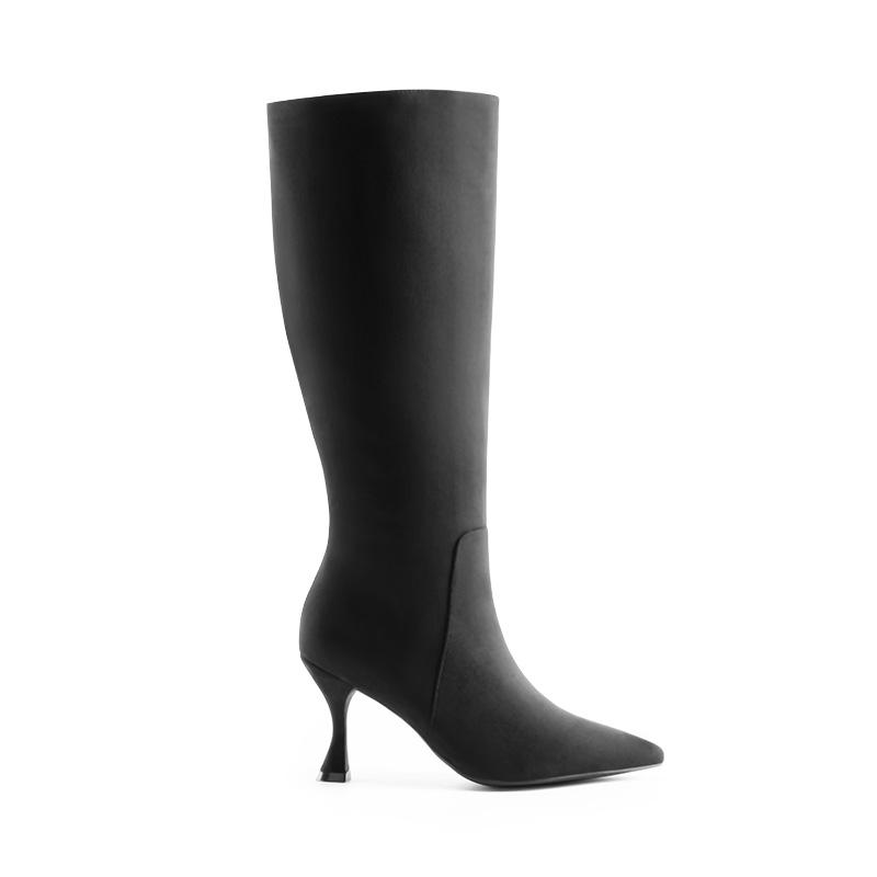 DREAM PAIRS Pointed Toe Stiletto Knee-high Boots