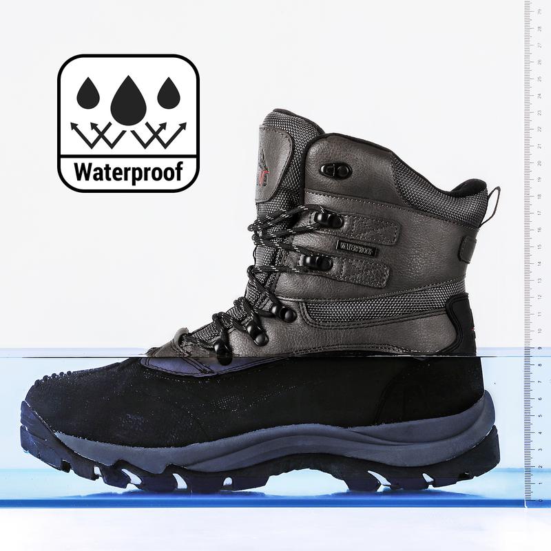 NORTIV8 Men's Waterproof Insulated Snow Boots