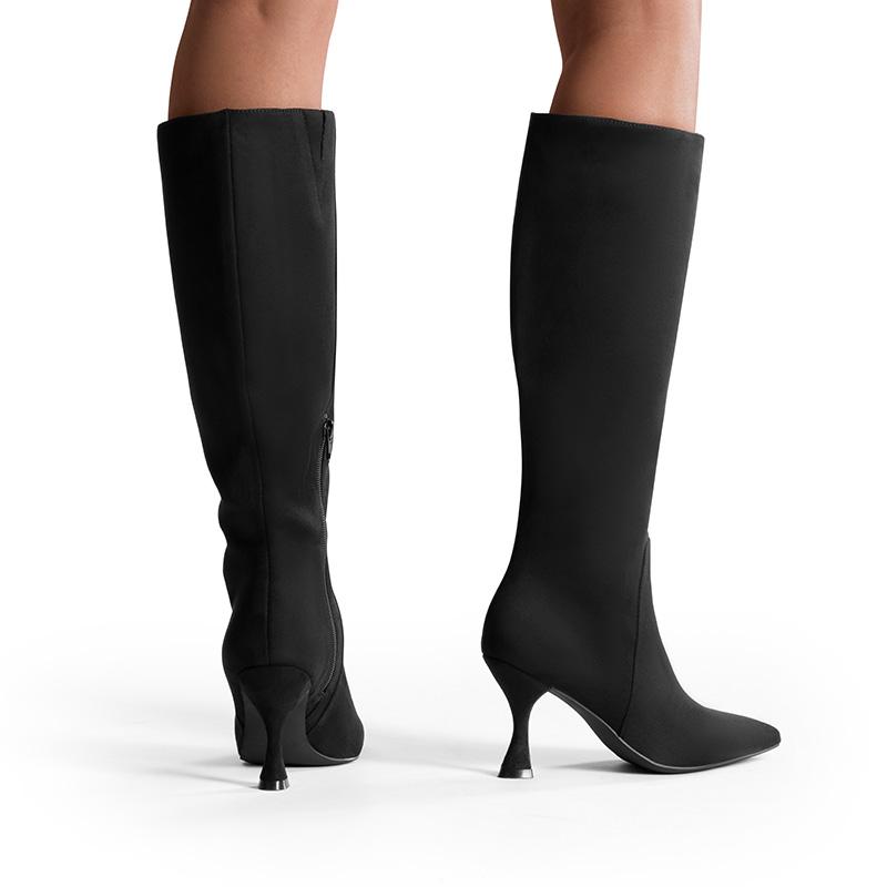 DREAM PAIRS Pointed Toe Stiletto Knee-high Boots