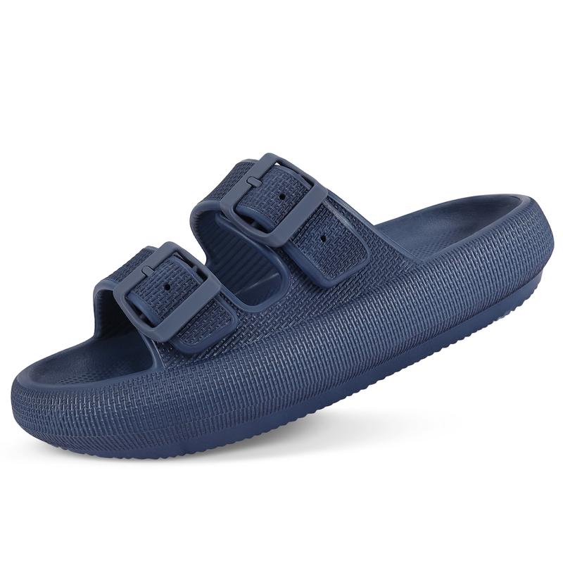 Sandals for Women and Men - Pillow Slippers - Double Buckle Adjustable Slides - EVA Flat Sandals Girl Footwear