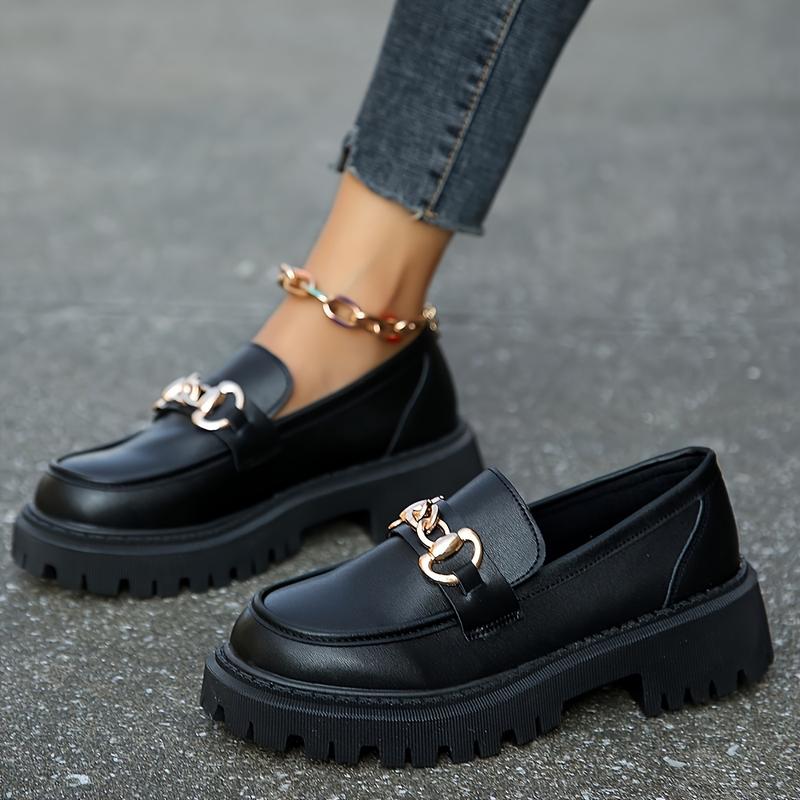 Women's Platform Loafers: Preppy Style Dress Shoes with Comfort