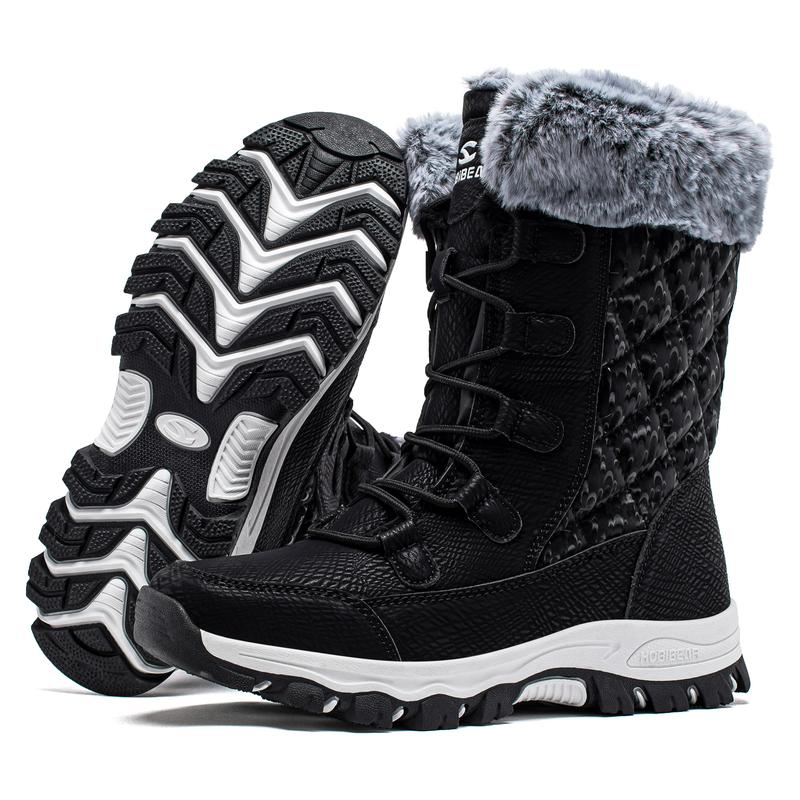 Women's Snow Boots: Anti-Slip, Waterproof, Fur-Lined for Winter Comfort. Footwear Girl Walking Shoes Shoe Bedroom Tactical