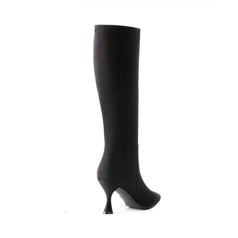 DREAM PAIRS Pointed Toe Stiletto Knee-high Boots