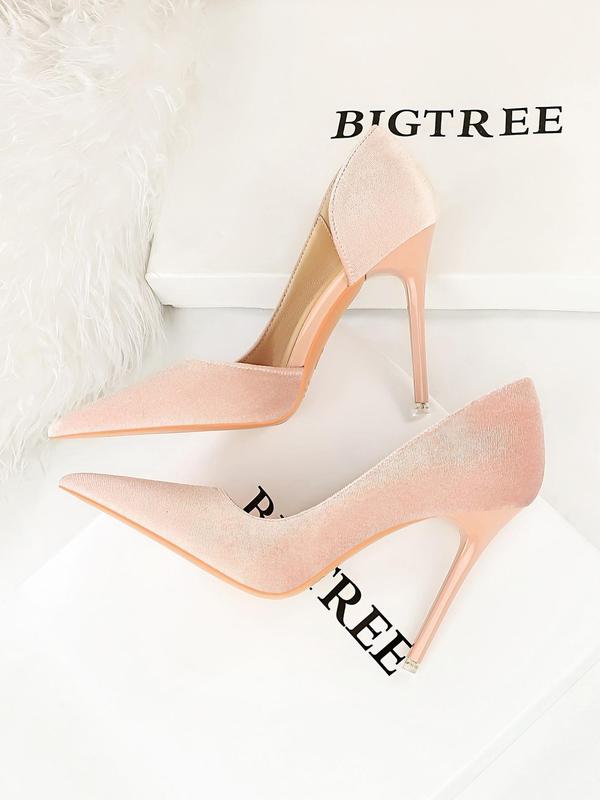 Women's Fashionable Solid Color Stiletto Heels, Elegant Pointed Toe High Heel Shoes for Party, Daily Wear for Women & Girls