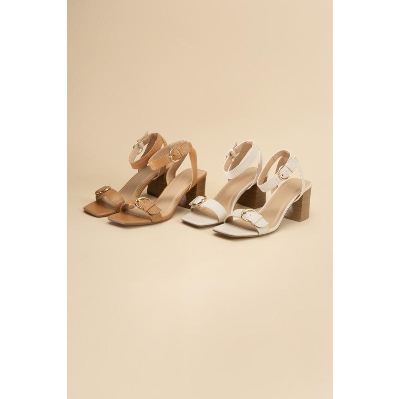 Fortune Dynamic TREATY-S Buckle Sandal Heel Shoe Summer