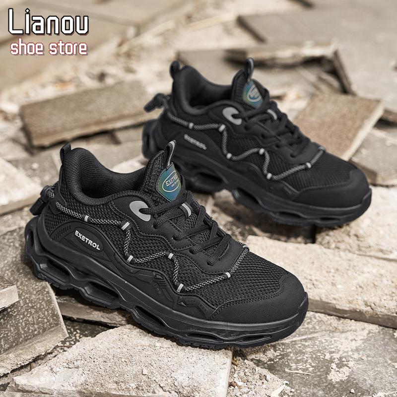 Anti -slip and wear -resistant work Safety shoes breathable and comfortable steel head sneakers solid construction site operation resistance to labor insurance shoes Footwear Worker Walking Shoes Closed Boy labor protection anti-puncture work