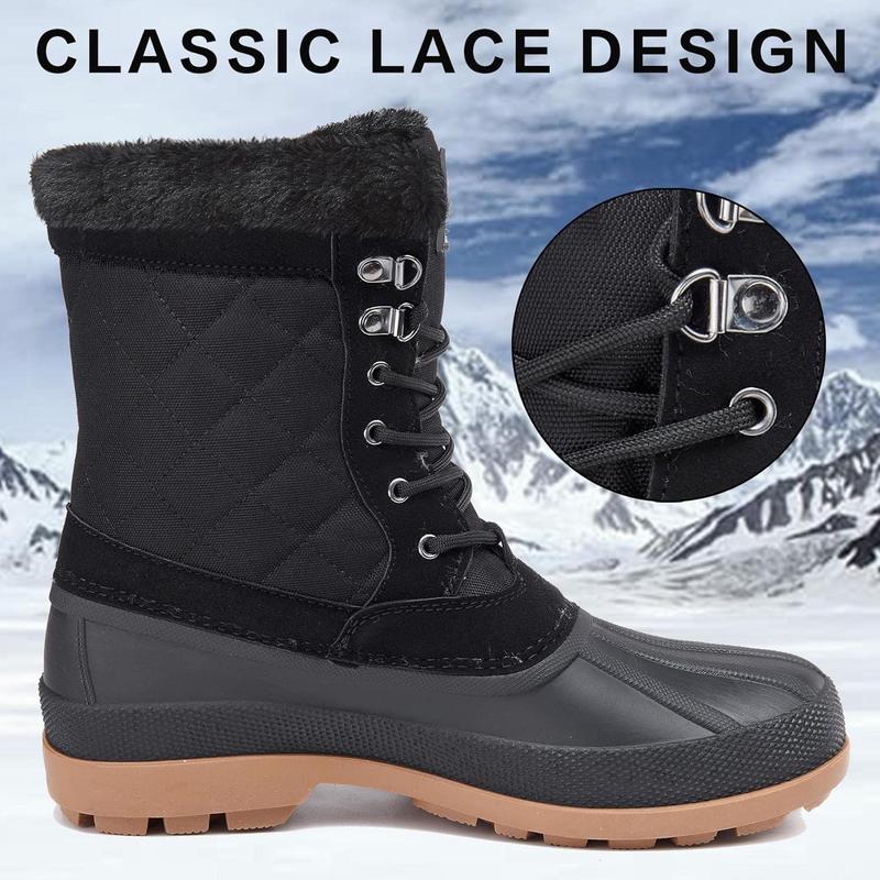 [Black Friday Sale] Mishansha Comfort and Cozy Mens Snow Boots Warm Winter Waterproof Shoes Outdoor Duck Boot