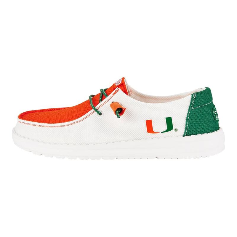 HEYDUDE Wendy Tri Miami Hurricanes - Womens Comfortable Slip on Shoes