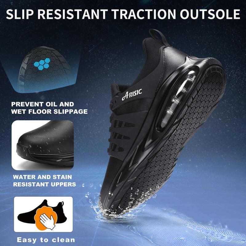 Mens Non Slip Work Shoes Slip On Water Resistant Walking Sneakers Zapatos Trabajo Waterproof Food Service Chef Kitchen