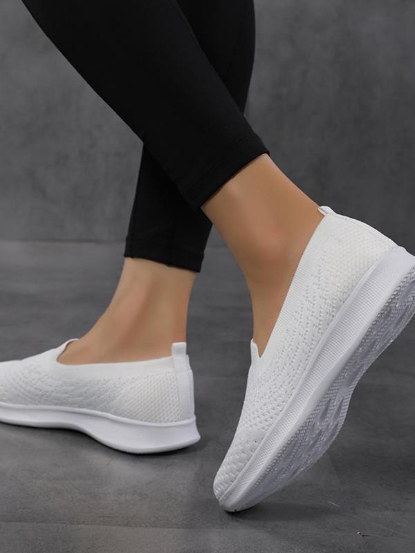 Women's Summer Minimalist Casual Plain Round Toe Slip on Walking Shoes,  Comfort Simple Design Breathable Lightweight Leisure Style Slip on Shoes for Daily Footwear, Gift for Wife