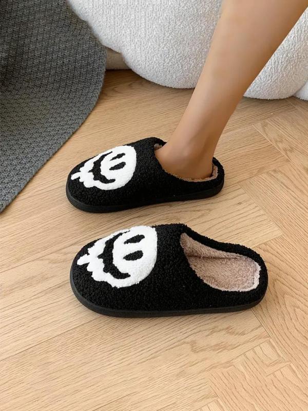 Cartoon Ghost Pattern Couple Slippers, Casual Soft Comfortable Home Slippers, Warm Slippers for Indoor & Outdoor Use for Fall & Winter