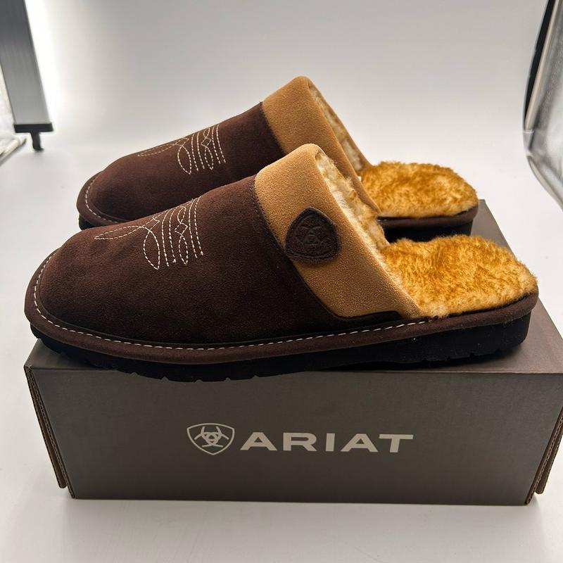 Ariat Men’s Silversmith Square Toe Scuff Slipper (chocolate)