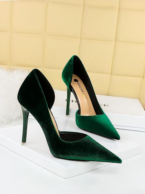 Women's Fashionable Solid Color Stiletto Heels, Elegant Pointed Toe High Heel Shoes for Party, Daily Wear for Women & Girls