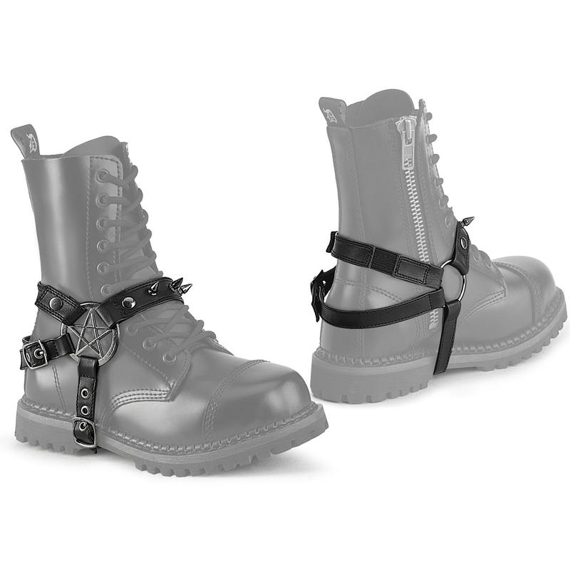 Demonia Pentagram Boot Harness (Pair)