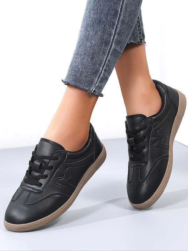 Women's Colorblock Lace Up Sneakers, Casual Breathable Comfortable Training Shoes, All-match Basic Shoes for Daily Wear