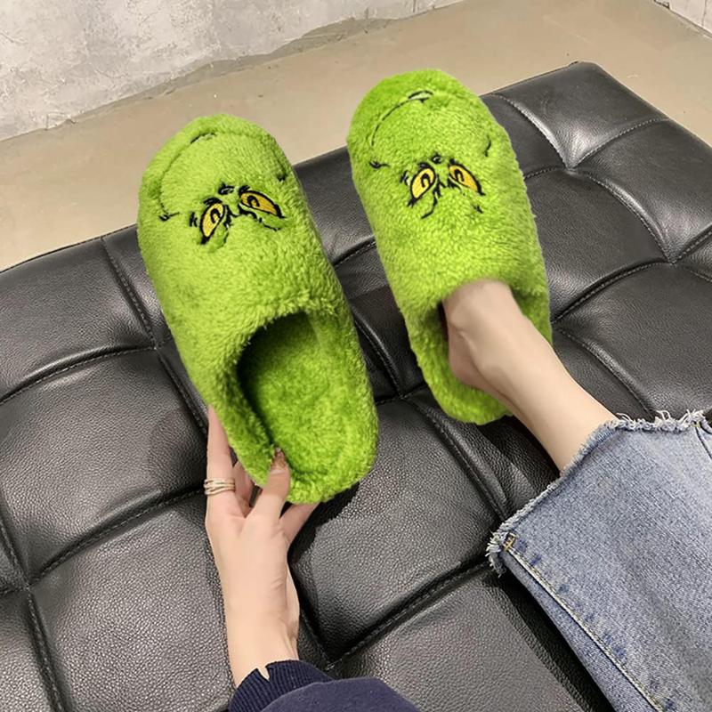 2024 Christmas Home Comfort Slippers Women Men Indoor Soft Warm Cotton Bedroom Slippers Comfortable Autumn and Winter Home Slippers