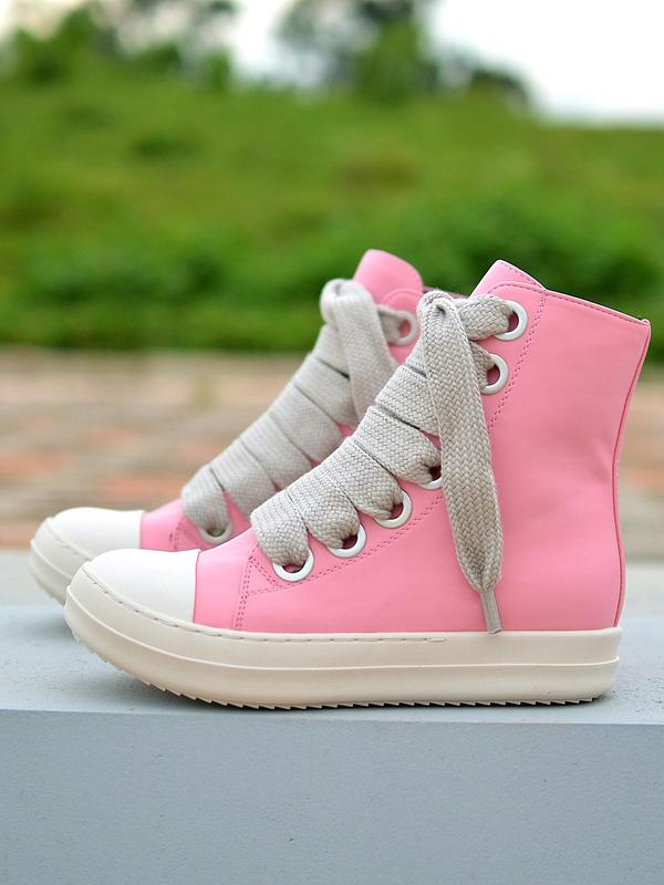 Women's Fashionable Lace Up Front High Top Casual Sneakers, Casual Comfortable Sports Shoes for Daily Wear, Female All-match Round Toe Shoes for Daily Wear As Gift, Fall Shoes