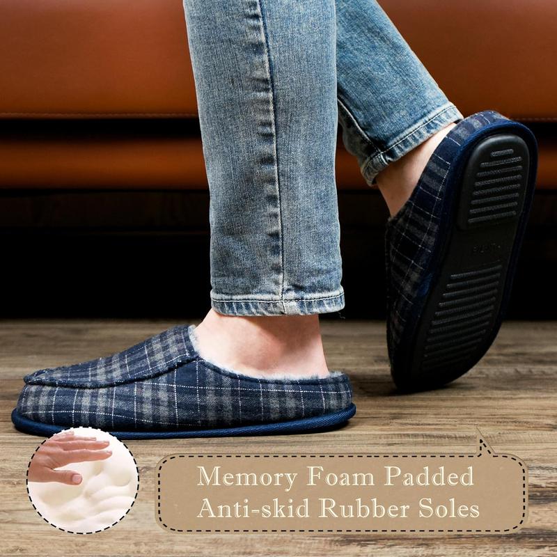 Men's House Slippers, Cozy Non-slip Home Shoes, Warm Comfy Indoor Outdoor Moccasin Slip Ons, Unique Christmas Gifts