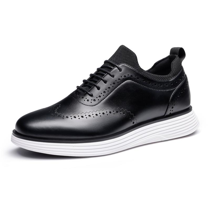 Bruno Marc MaxFlex SuiteCraft Men's Smart-Casual Casual Wingtip Dress Sneakers with Color Contrast Detail - Sports Shoes