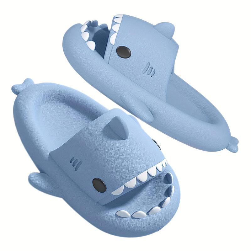 Cartoon shark non-slip slippers, men's lightweight quick-drying slippers, indoor and outdoor beach shower room shoes