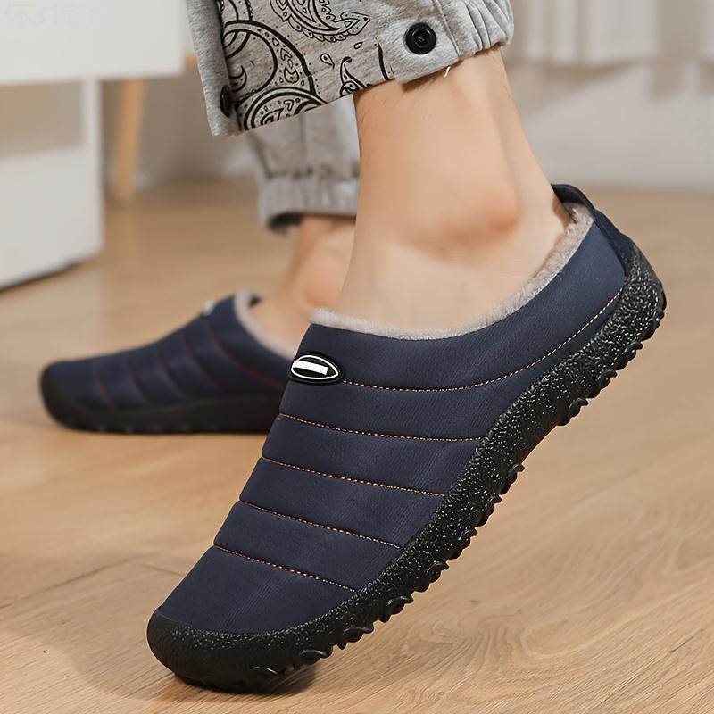 Water Repellent Slippers, Cozy Anti-skid House Slippers for Men and Women, Slip-on Indoor Winter Shoes Footwear Walking Shoes