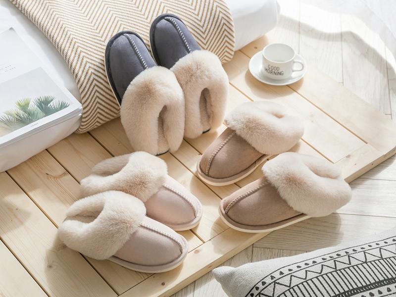 Women's Cozy Memory Foam Fleece Slippers for Indoor & Outdoor - Fluffy Winter House Shoes