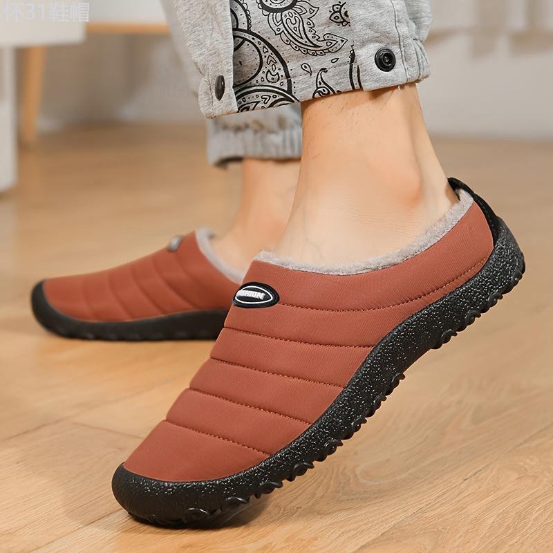 Water Repellent Slippers, Cozy Anti-skid House Slippers for Men and Women, Slip-on Indoor Winter Shoes Footwear Walking Shoes