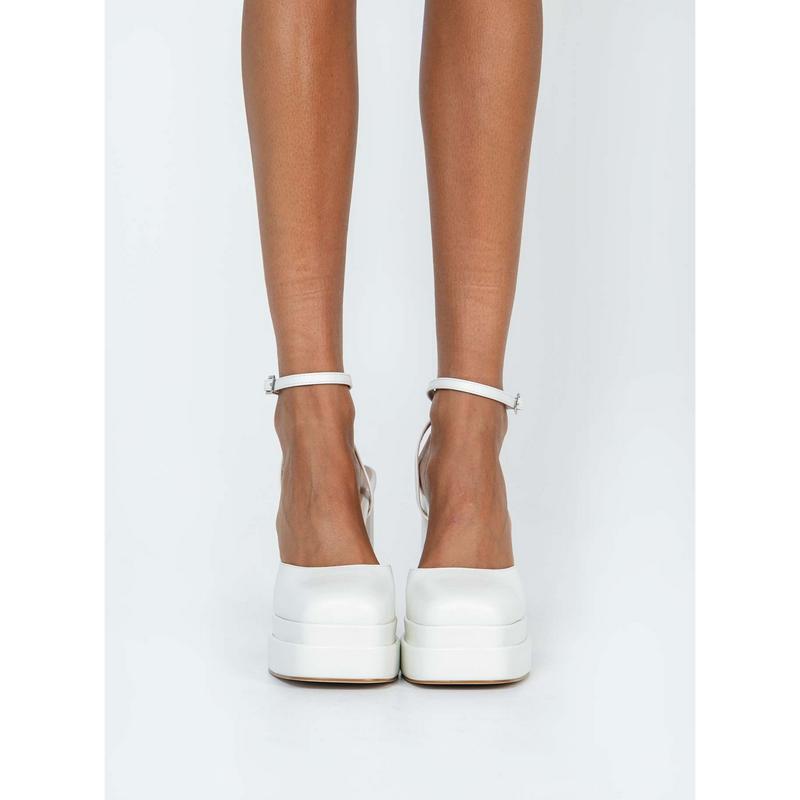 Alto Platform Heels Matte White